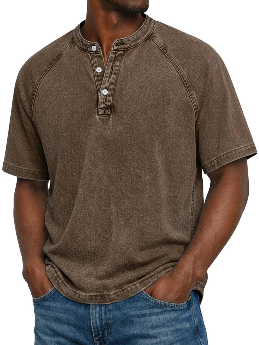 Camicia da uomo manica corta con bottoni | Camicia casual da tempo libero