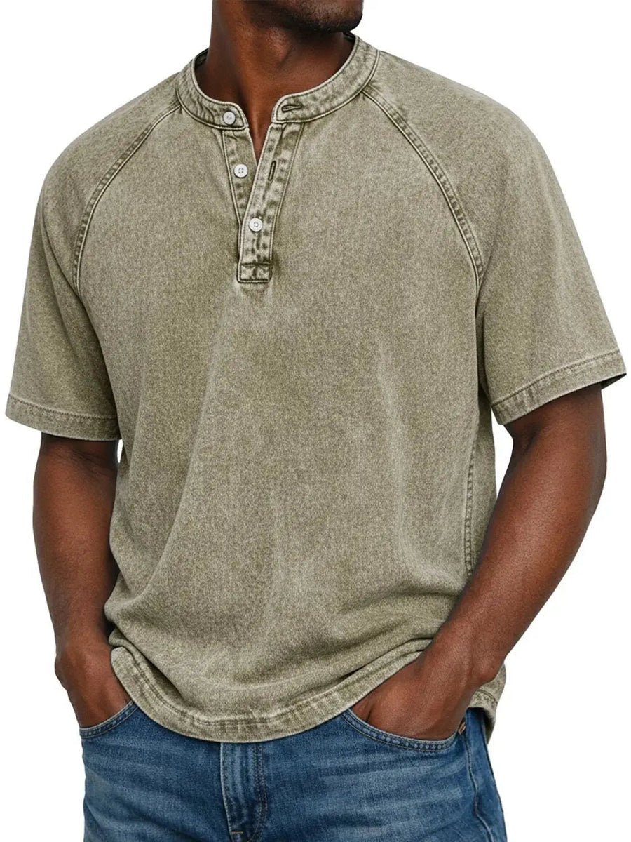 Camicia da uomo manica corta con bottoni | Camicia casual da tempo libero
