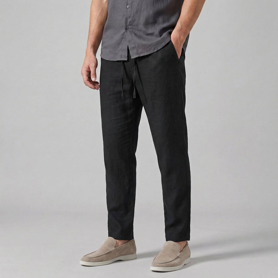 Pantaloni da uomo a gamba larga leggeri estivi casual