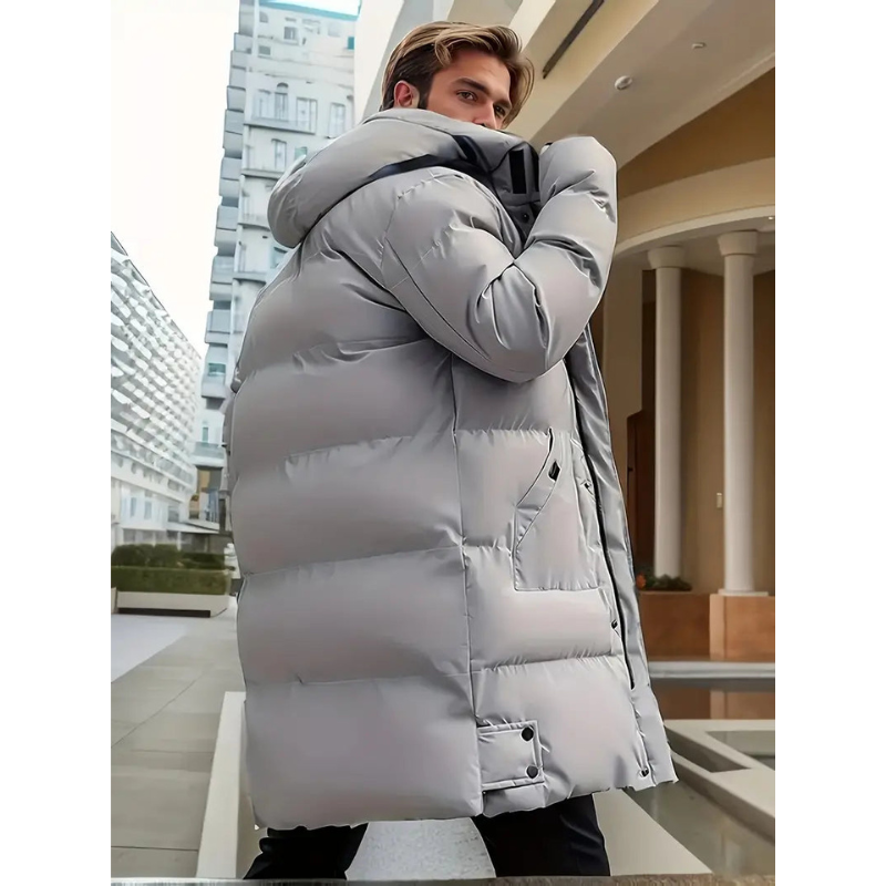 Herrenparka | Lange Winterjacke Herren | Kapuze & Wärmende Isolation