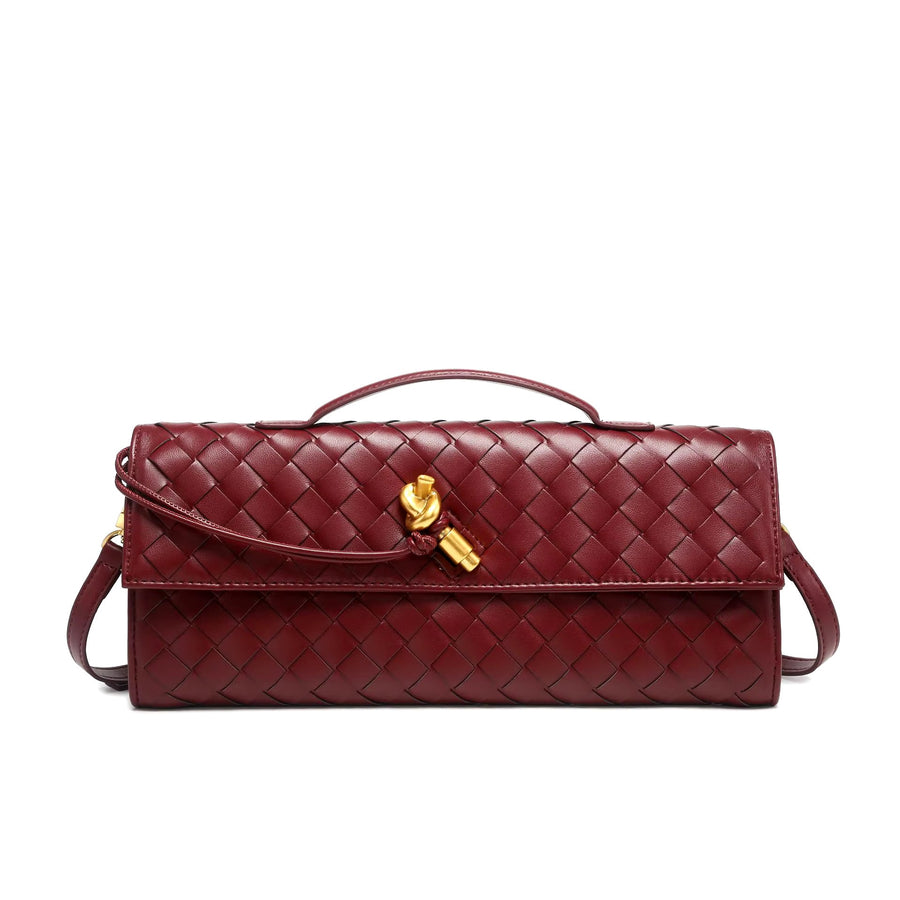 Luxury Vegan Leather Clutch – Handwoven, Elegant & Sustainable