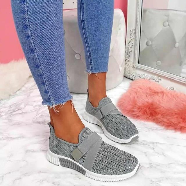 Heidi-Mode | Slip-On Damen Klett-Sneaker