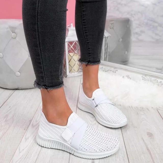 Heidi-Mode | Slip-On Damen Klett-Sneaker