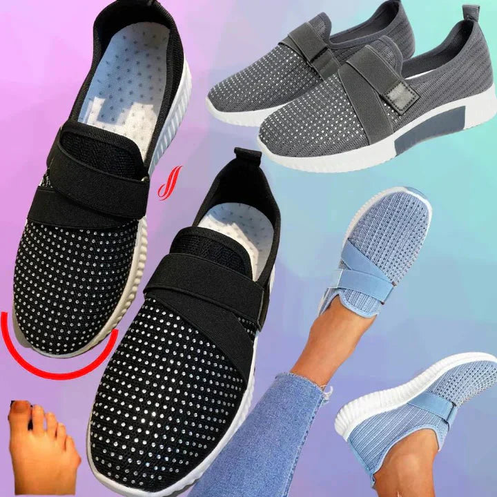 Heidi-Mode | Slip-On Damen Klett-Sneaker