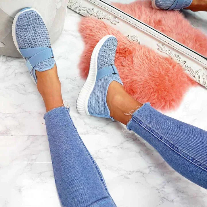 Heidi-Mode | Slip-On Damen Klett-Sneaker