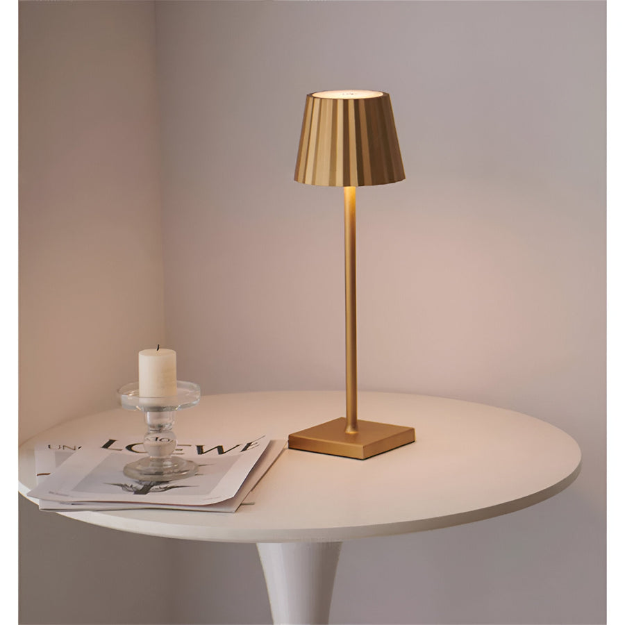 Kabellose LED-Tischlampe mit Touch-Dimmer – Aluminium, 3 Helligkeitsstufen, 24h Akku