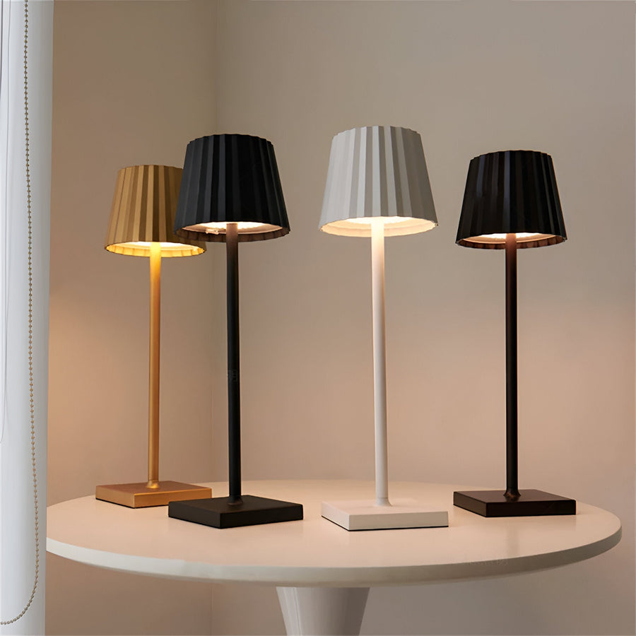 Kabellose LED-Tischlampe mit Touch-Dimmer – Aluminium, 3 Helligkeitsstufen, 24h Akku