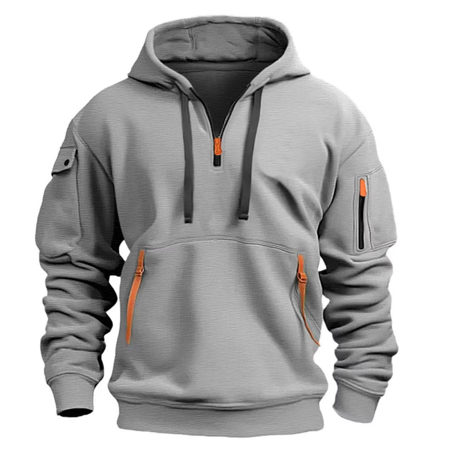 Hoodie für Herren | Kapuzenpullover Herren | Reißverschlusstaschen & Ärmeltasche
