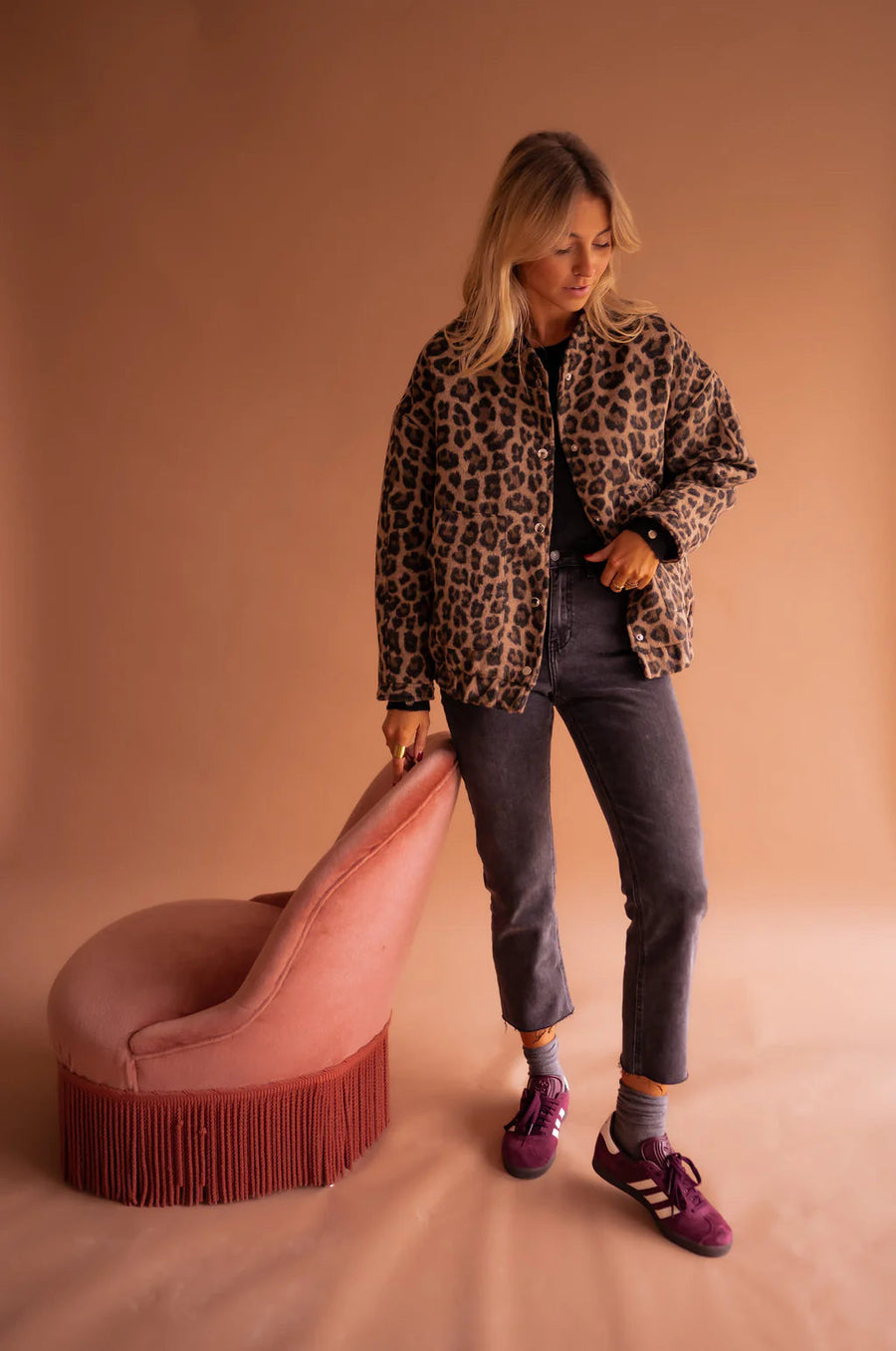 Élodie™  | Veste Bomber Léopard – Confort, Style & Polyvalence