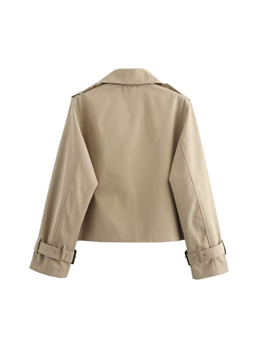 Damen Wasserdichter Trenchcoat | Mit Gürtel Manschetten und Reverskragen