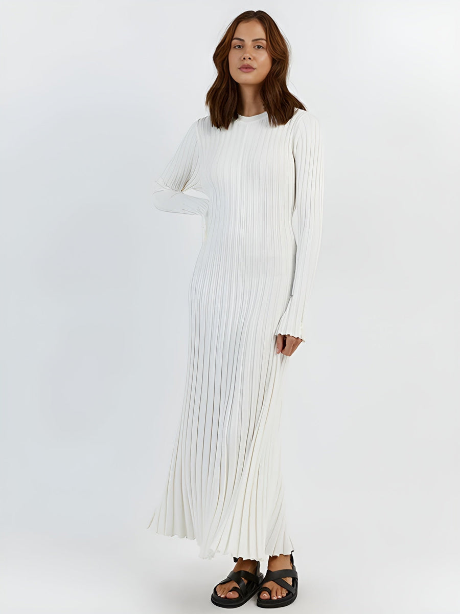 Elegantes Maxi Strickkleid für besondere Anlässe