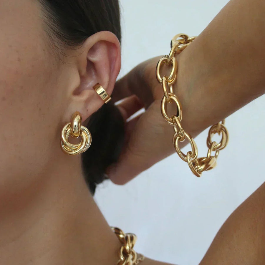 Goldene Aussage Ohrstecker