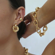 Aussage ineinandergreifende Ohrringe | Gold