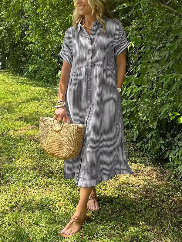 Nadja | Elegantes Maxi-Hemdkleid mit sanfter Haptik