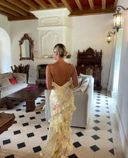 Elegantes ärmelloses Maxikleid – fließend, Sommerhochzeits-Kleid