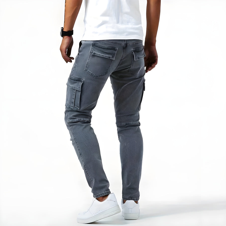Tim | Herren Trendige Cargohose mit mehreren Taschen und schmaler Passform