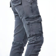 Tim | Herren Trendige Cargohose mit mehreren Taschen und schmaler Passform