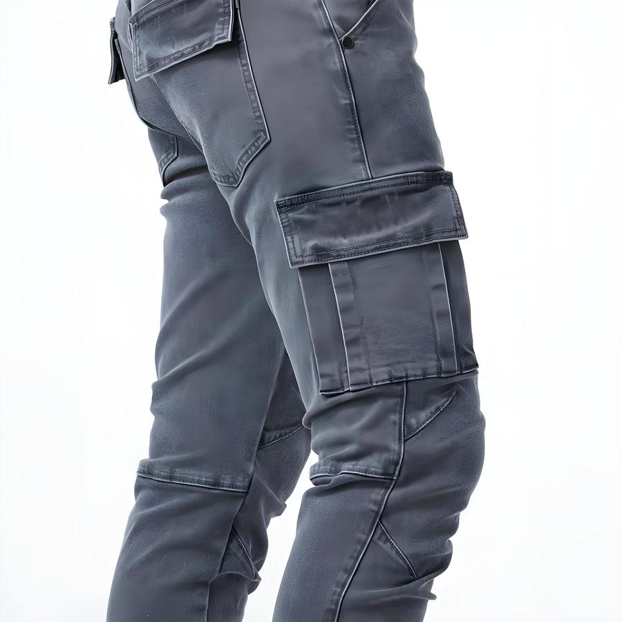 Tim | Herren Trendige Cargohose mit mehreren Taschen und schmaler Passform