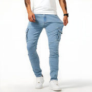Tim | Herren Trendige Cargohose mit mehreren Taschen und schmaler Passform