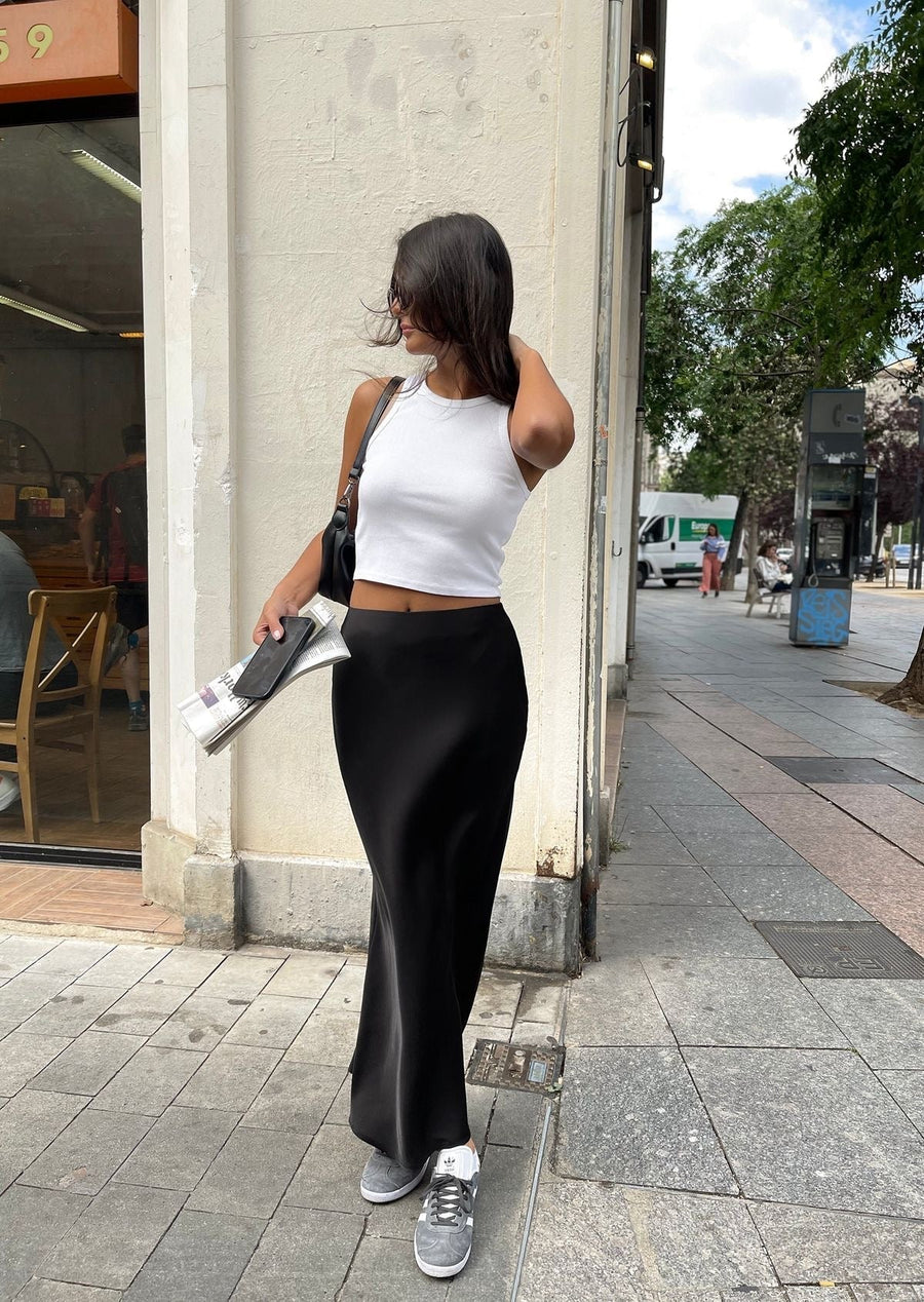 Julia | Satin-Maxirock für Damen