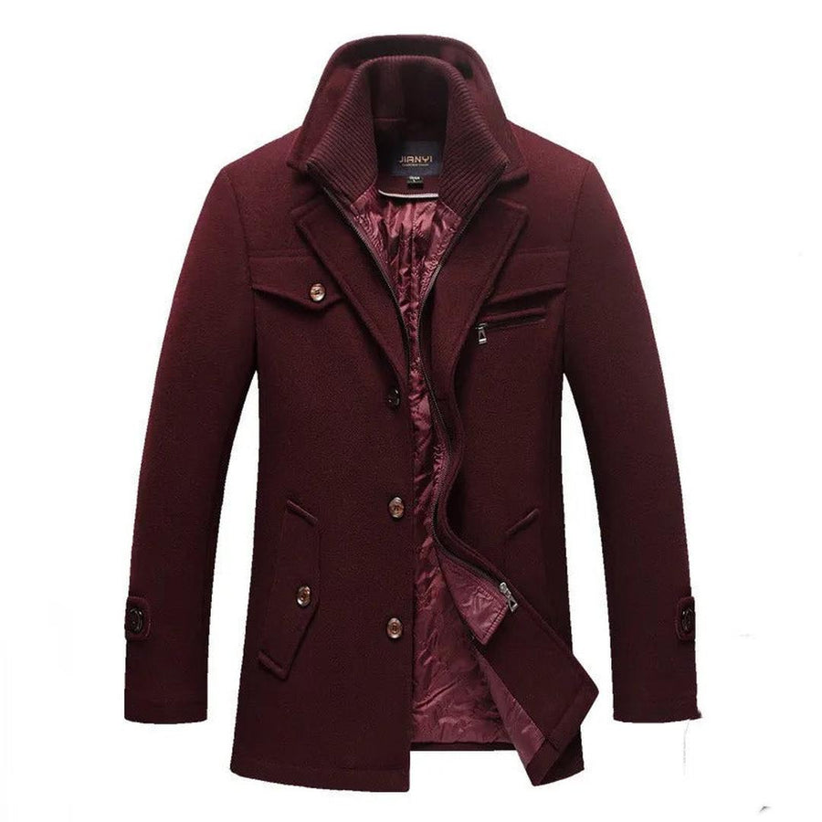 Lässige Winterjacke Mit Taschen Für Herren | Stehkragen