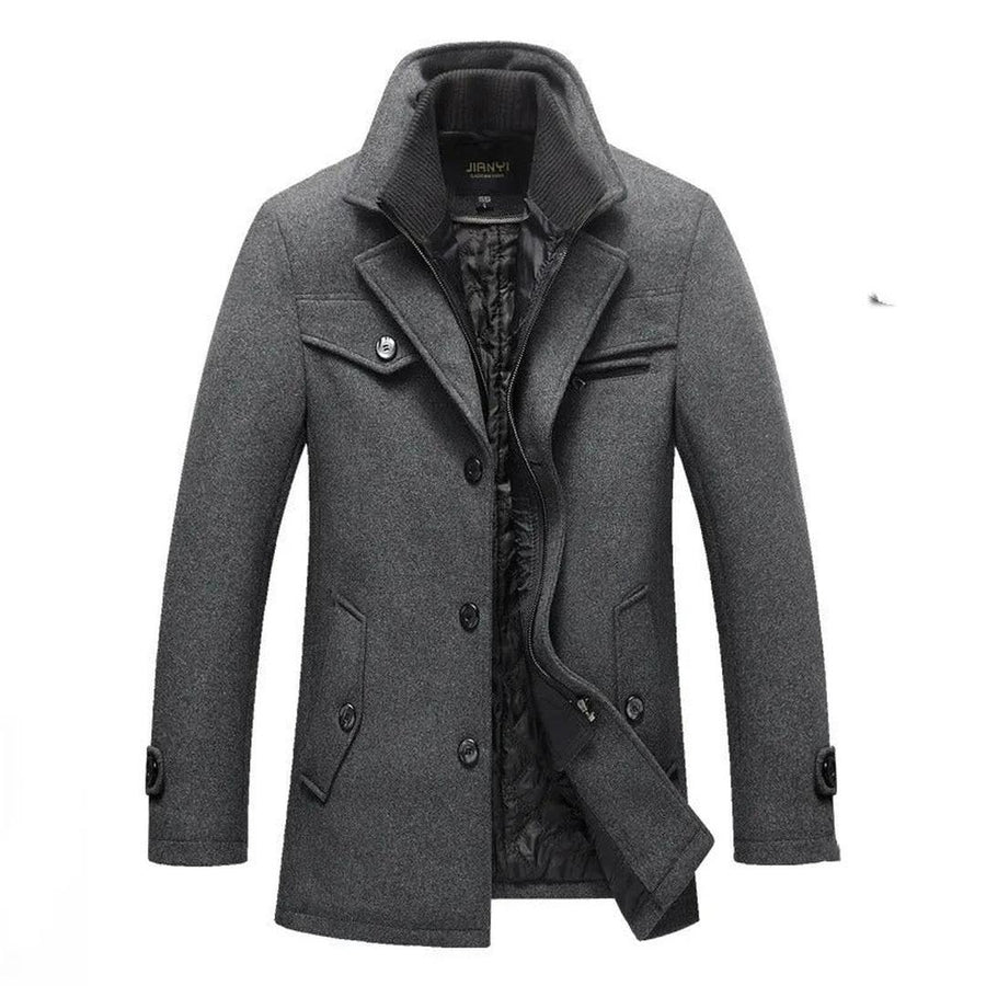 Lässige Winterjacke Mit Taschen Für Herren | Stehkragen