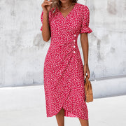 Gabriella - Stilvolles, unregelmäßiges Blumenkleid