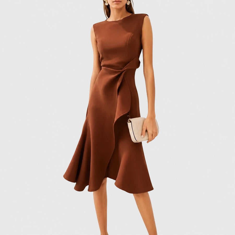 Stella - Elegantes ärmelloses Midikleid