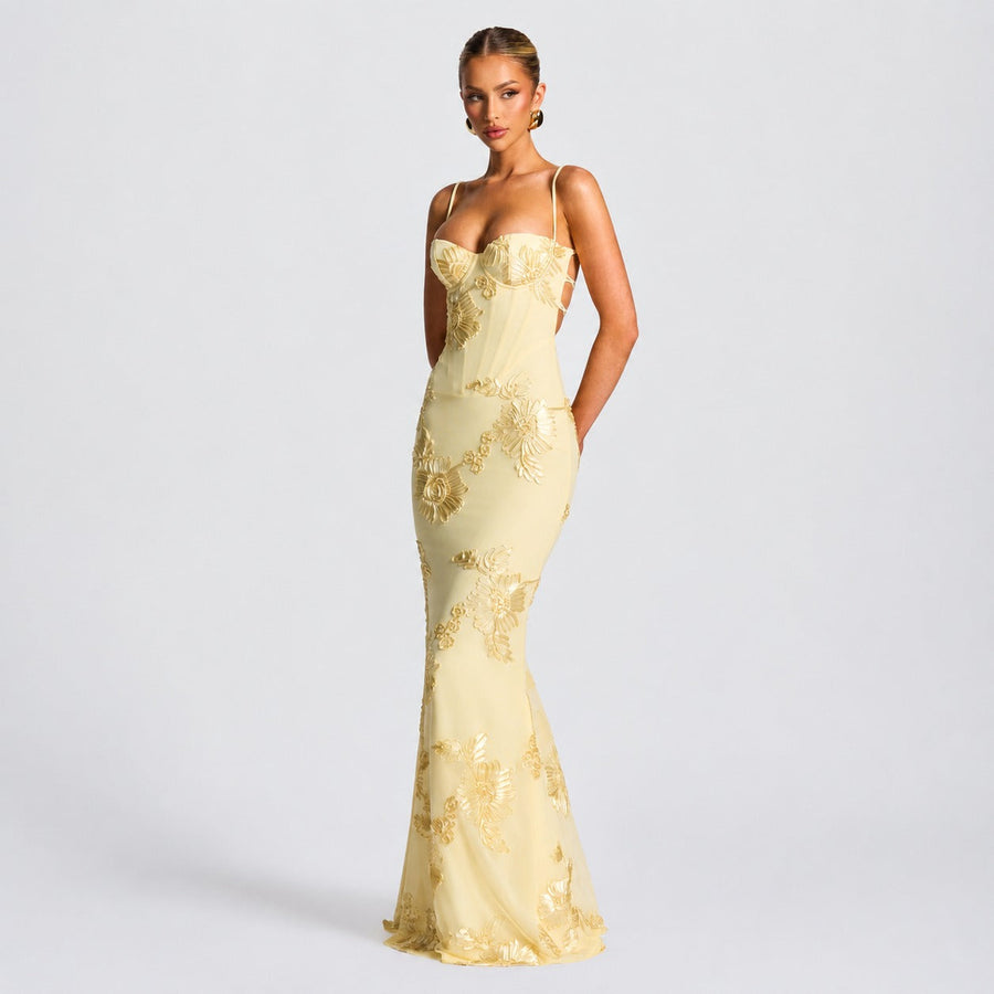 Norma - Stilvolles Maxikleid mit Blumenprint
