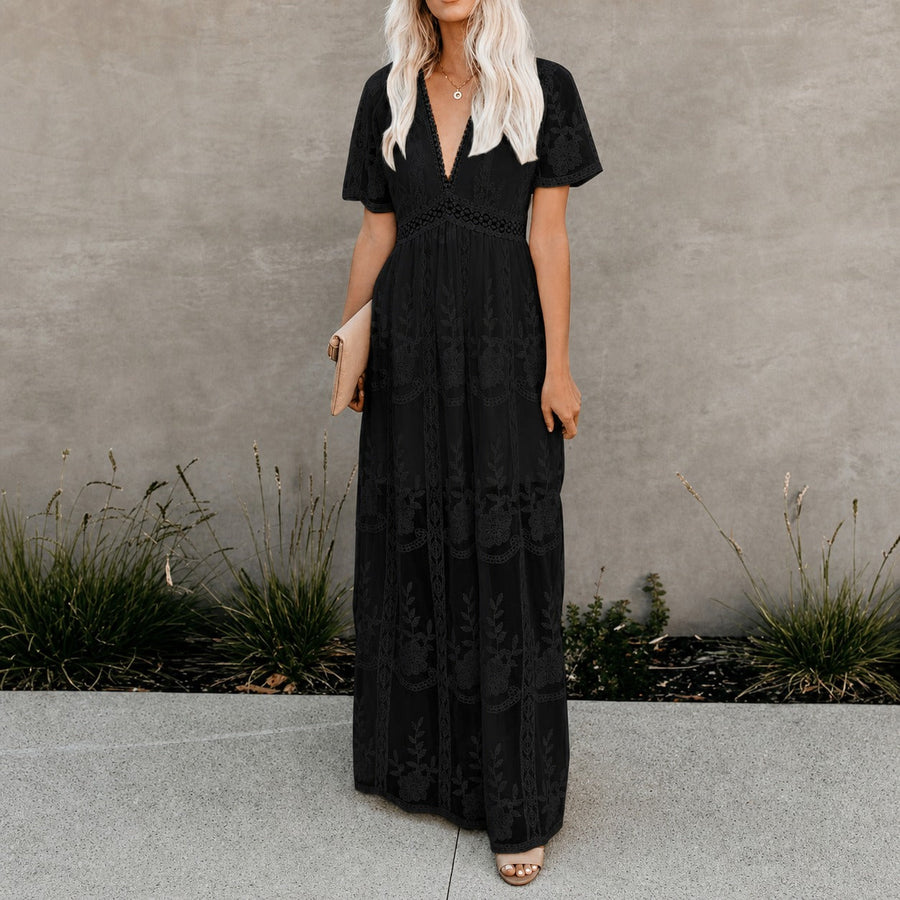 Alison - Stilvolles Chiffon-Maxikleid