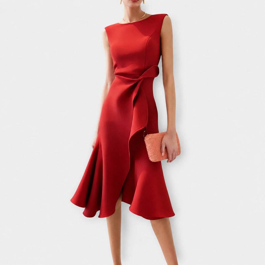 Stella - Elegantes ärmelloses Midikleid