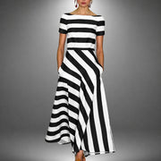 Darcie - Gestreiftes A-Linien-Maxikleid