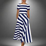Darcie - Gestreiftes A-Linien-Maxikleid
