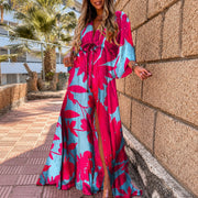 Janice - Stilvolles, farbenfrohes Maxikleid