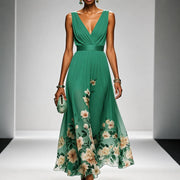 Tanisha - Florales Chiffon-Maxikleid