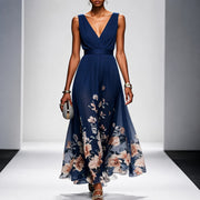 Tanisha - Florales Chiffon-Maxikleid