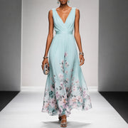 Tanisha - Florales Chiffon-Maxikleid