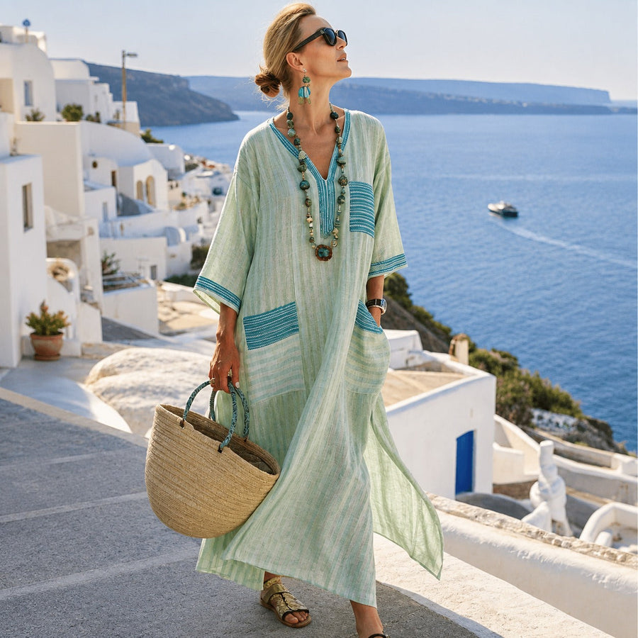 Aiza - Bedrucktes Boho-Midikleid
