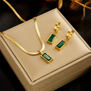 Iselotte | Set di gioielli placcati oro con collana e orecchini