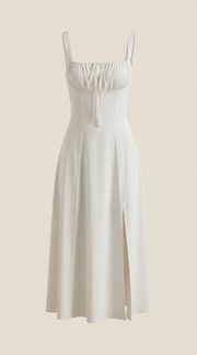Vestito midi Jade | Design femminile a linea A con lacci