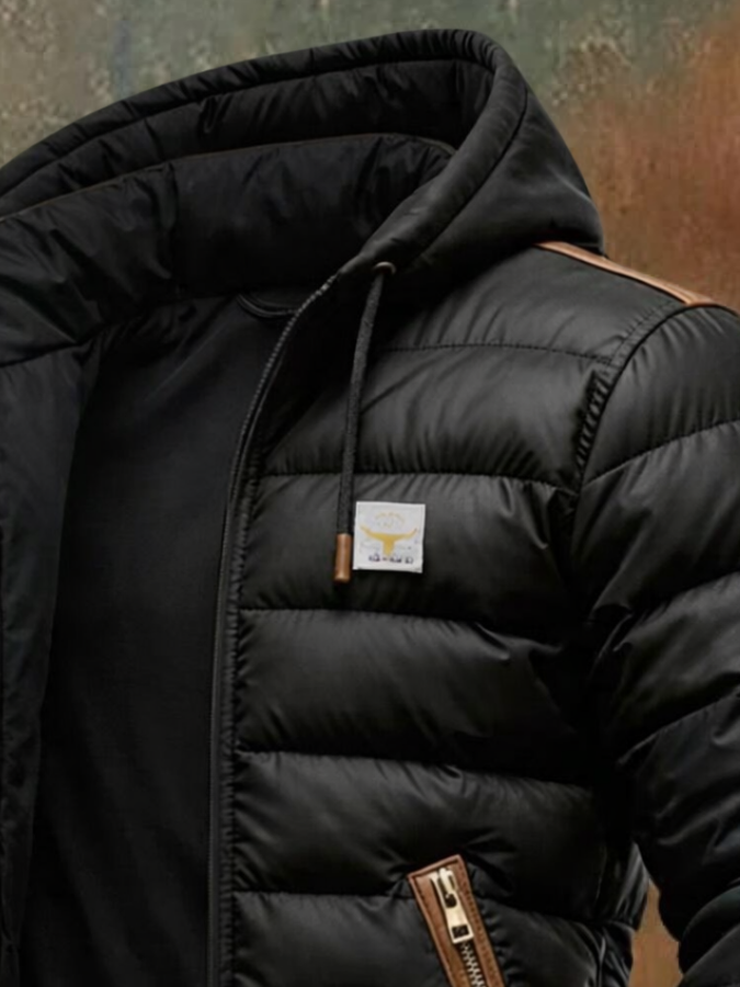 Zviad - Lässige Gefütterte Kapuzenjacke Mit Tasche