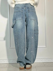 VALESKA - HOSEN MIT HOHER TAILLE UND WEITEM BEIN
