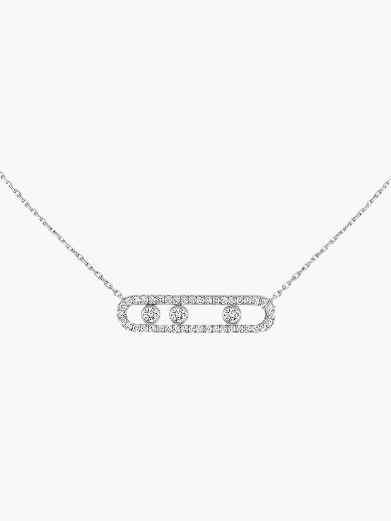 Halskette mit beweglichen Diamanten - elegant, raffiniert und zeitlos