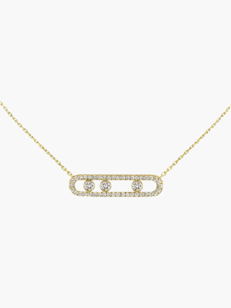 Halskette mit beweglichen Diamanten - elegant, raffiniert und zeitlos
