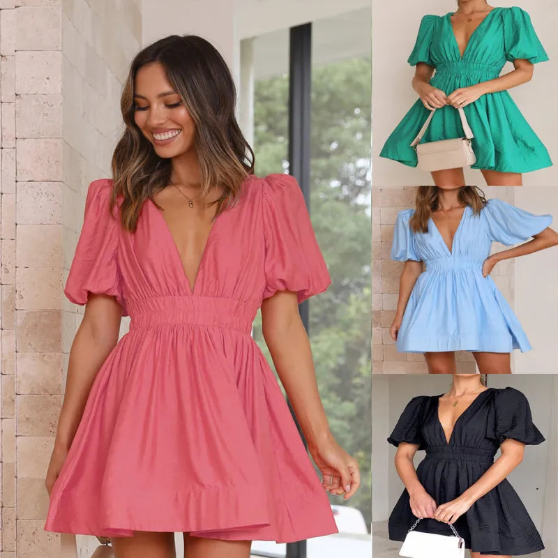 Elegantes ärmelloses Minikleid – Veganer Leder-Look