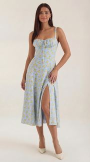 Vestito midi Julia | Abito estivo femminile con stampa floreale