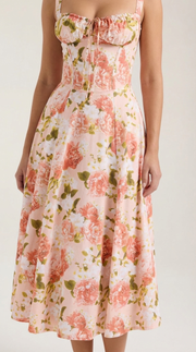 Vestito midi Julia | Abito estivo femminile con stampa floreale
