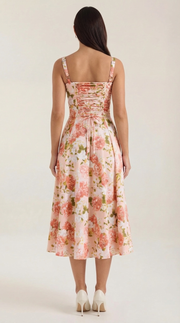 Vestito midi Julia | Abito estivo femminile con stampa floreale