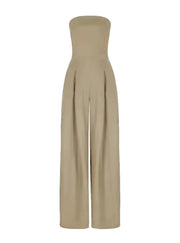 Eleganter trägerloser Damen Jumpsuit in Dunkelblau – Perfekt für Abendveranstaltungen & Partys