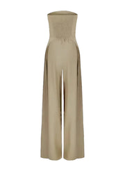 Eleganter trägerloser Jumpsuit für Damen – Weit geschnitten für den Sommer